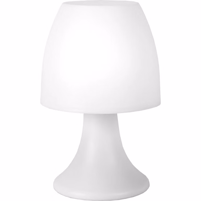 DICTROLUX Lampada da Tavolo LED Senza Filia Bianca con Funzionamento a Batteria, Altezza: 19 cm