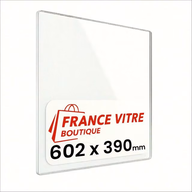 Vetro di ricambio per stufa a legna e camino France Vitre, trasparente, L: 60,2 cm x H: 39 cm x Spessore: 0,4 cm – 1