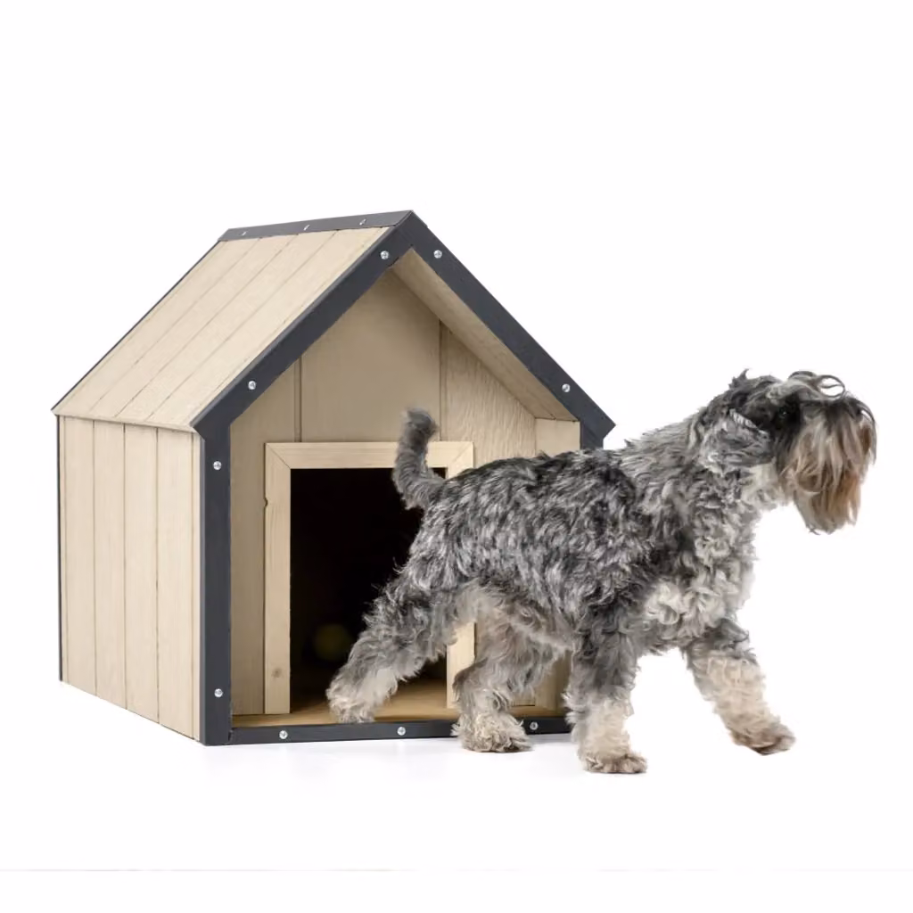 Cuccia per cani in legno Timbela SmartSide beige, Taglia M, L/P/H: 95 x 57 x 68 cm – 2