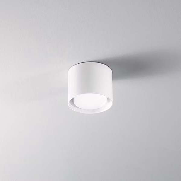 Plafoniera Perenz Geo in metallo moderna con LED regolabile disponibile in bianco o nero