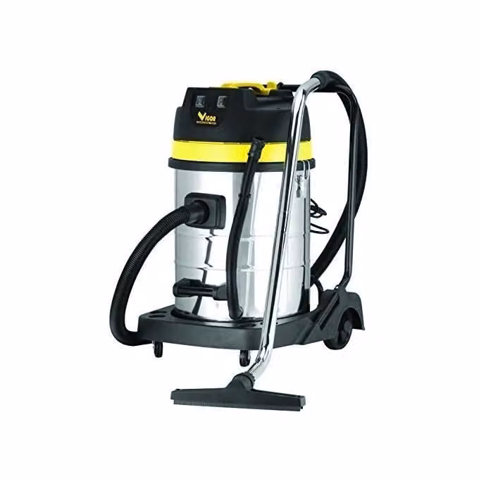 Aspirapolvere Bimotore Vigour 9934029 PRO in Acciaio Inox Argento con Filtro HEPA e Capacità 80 L – 2
