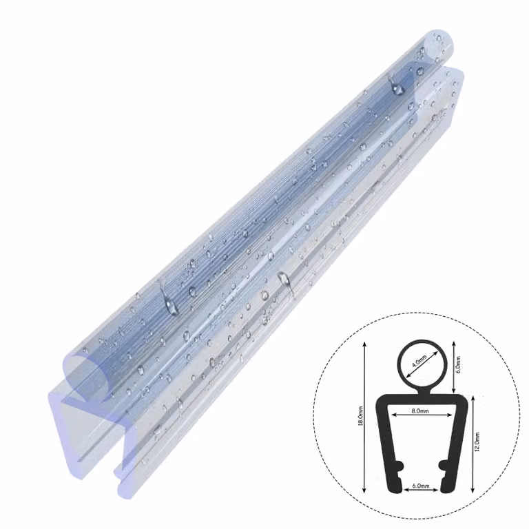 Guarnizione doccia D20 6-7mm 80cm Guarnizione porta doccia Guarnizione di ricambio per box doccia