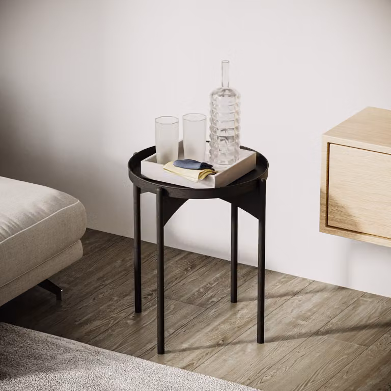Skye Decor, Shb-002-A, tavolino, 100 % METALLO, nero, 44 x 44 x 57 cm