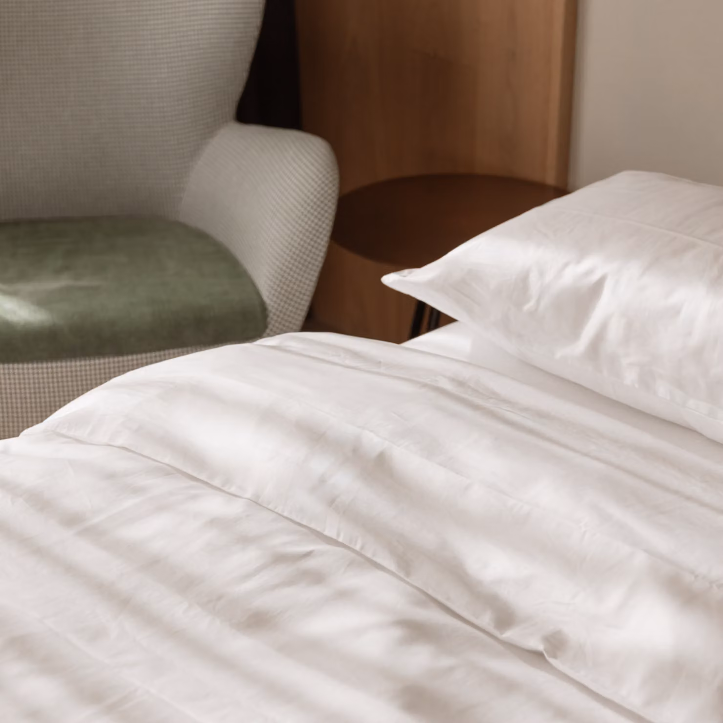 Parure copripiumino e federe DaunenStep in cotone traspirante, colore bianco, L: 135 cm x P: 200 cm – 2