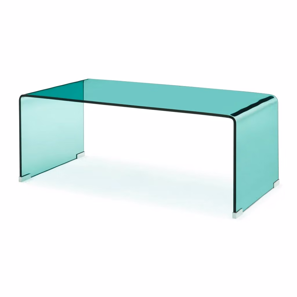 Tavolino da caffè Väsas en.casa in vetro verde, L 90 x P 45 x H 35 cm – 2