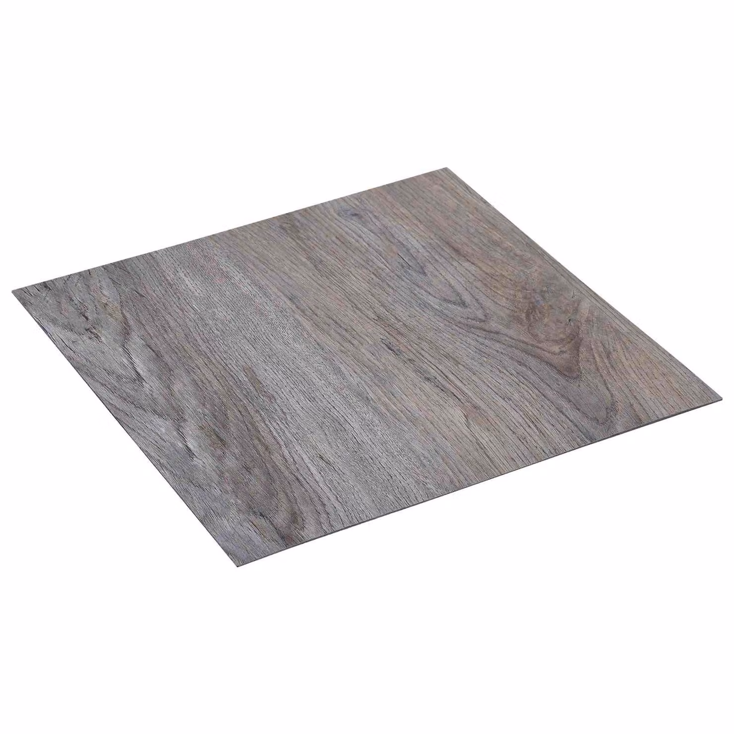 Plance per pavimentazione autoadesive vidaXL effetto legno in plastica, marrone, nero e grigio, L/P/H: 30,5 x 30,5 x 0,57 cm
