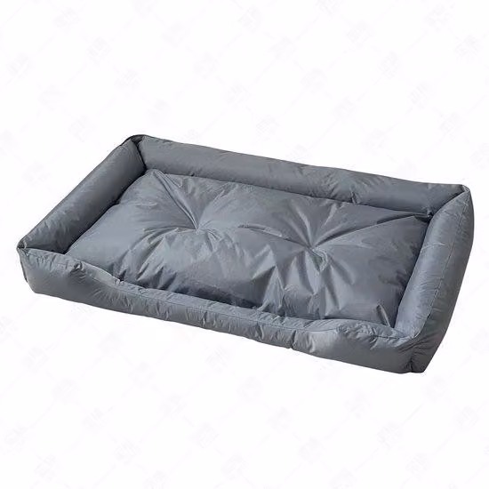 Cuccia per cani e gatti con motivo a gocce d'acqua, antiscivolo, grigia, 90x60x11 cm