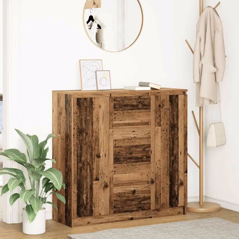 Credenza con cassetti vidaXL in legno color marrone stile rustico L: 100,5 cm, P: 35 cm, H: 98,5 cm
