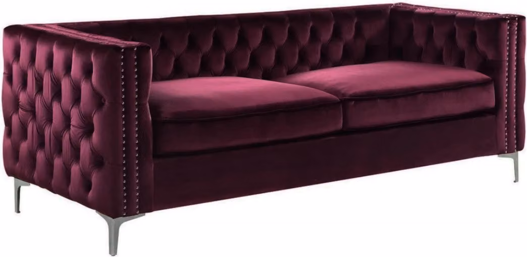 Bordaux chesterfield couch luxus samt stoff couchen sofa set knöpfe polster