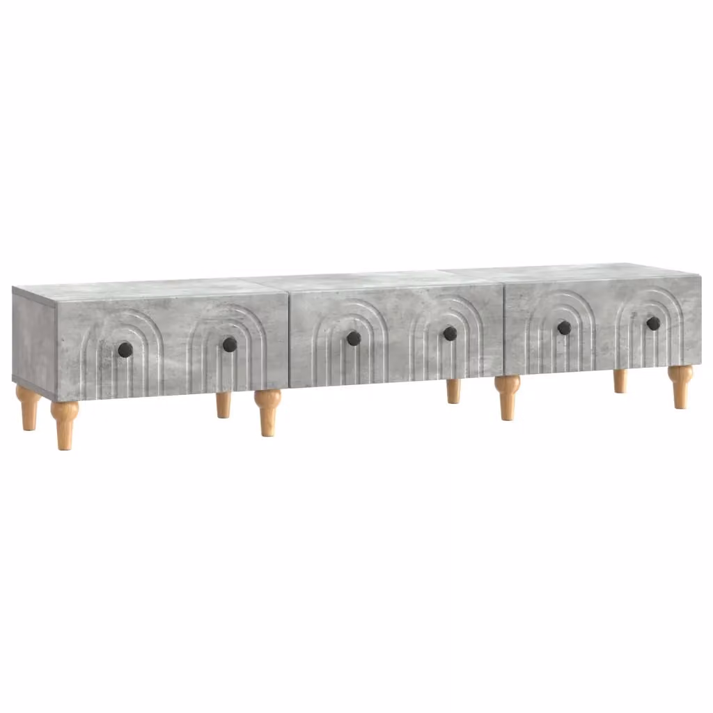 Mobile TV moderno DESIGN IN con cassetto in legno color Grigio Cemento L: 147 cm, P: 34,5 cm, H: 30 cm – 2