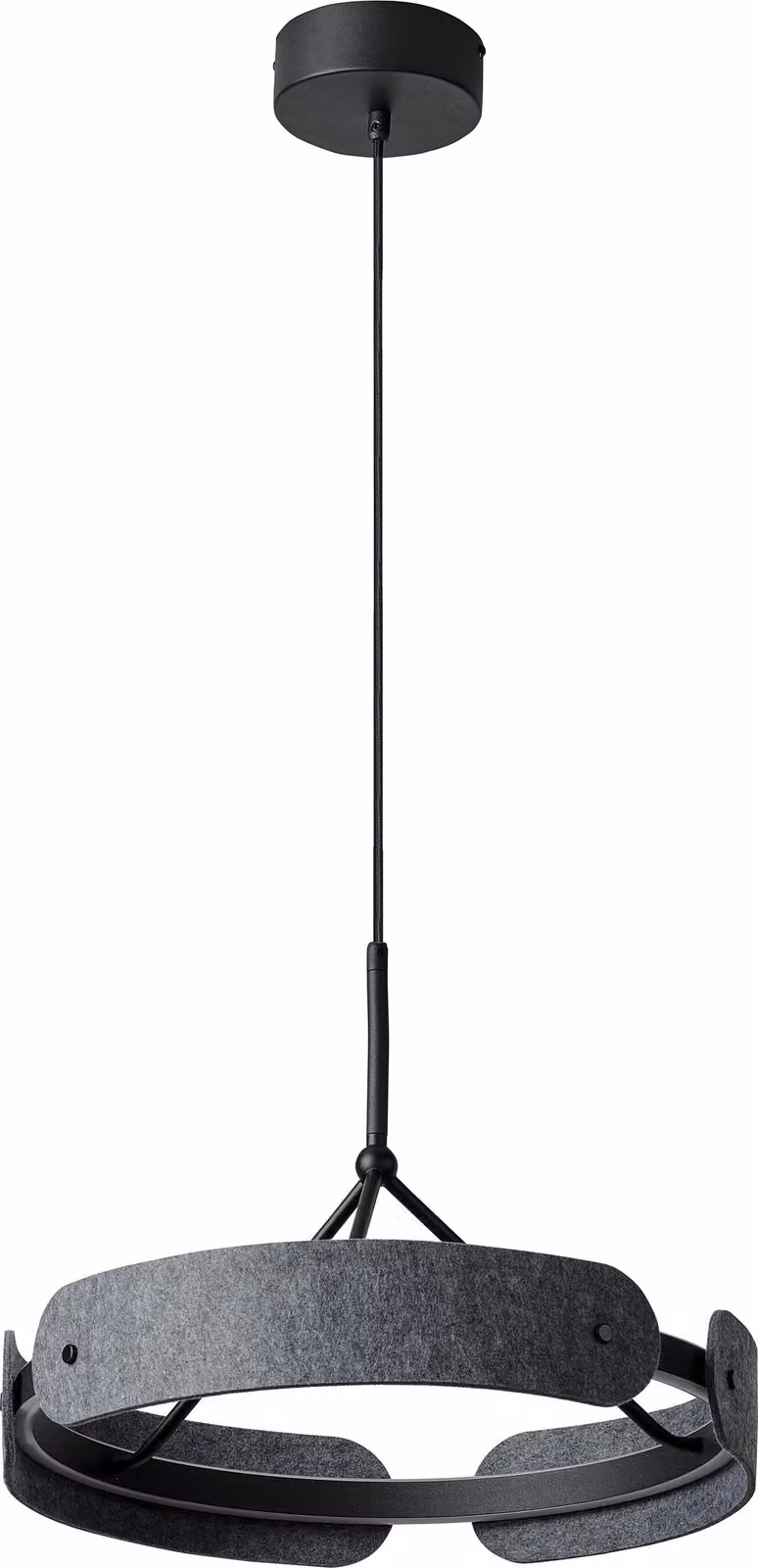 Decor Curve Felt Pendant 33W 830 Grigio scuro