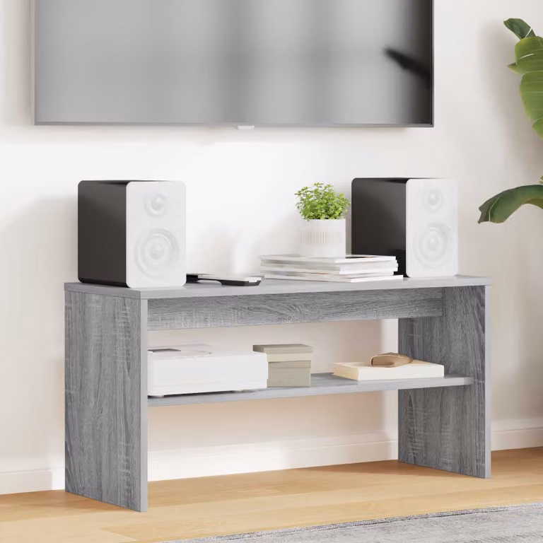 Mobile TV vidaXL moderno in legno ingegnerizzato grigio L 80 cm, P 30 cm, H 40 cm