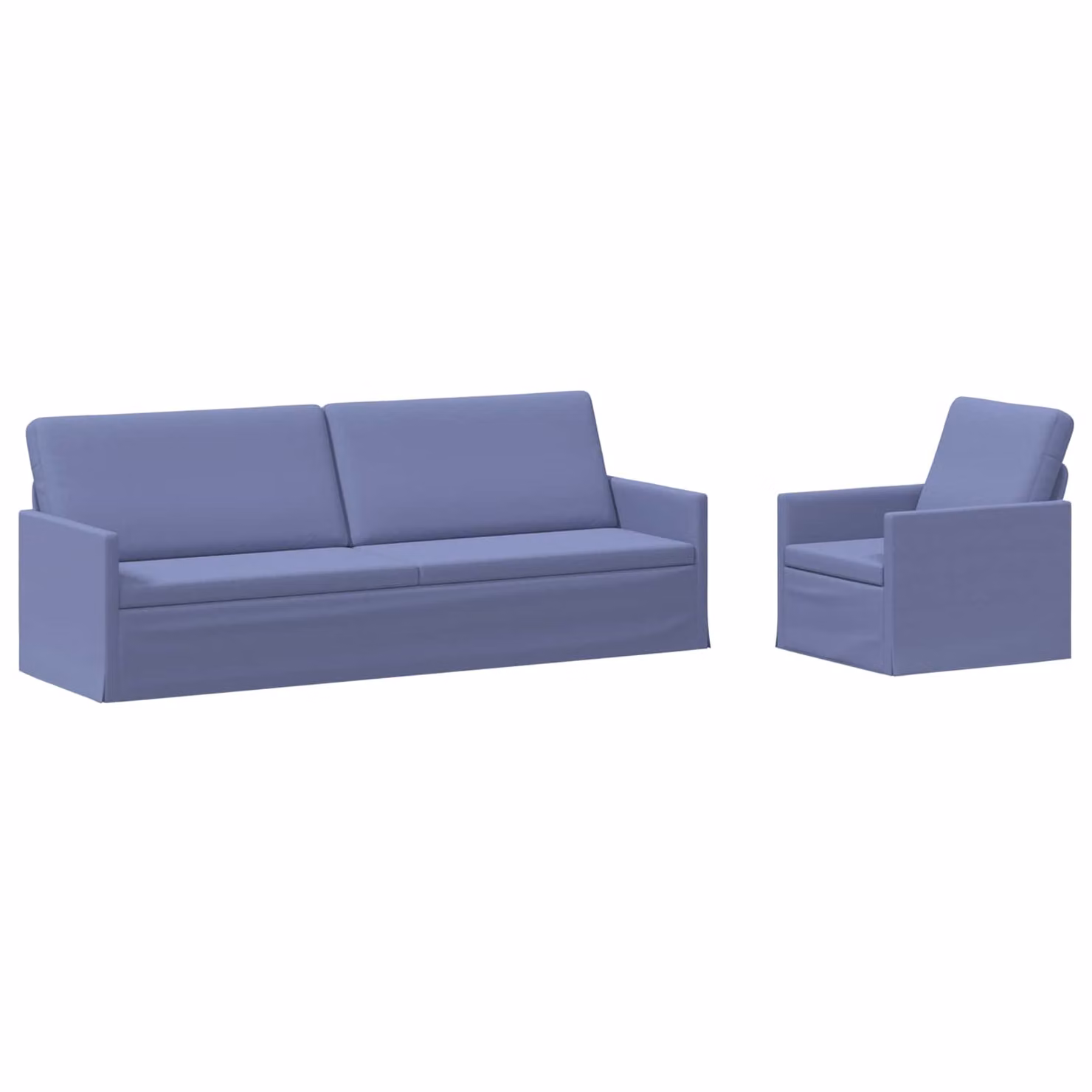 Set di 2 divani moderni vidaXL in tessuto blu per soggiorno