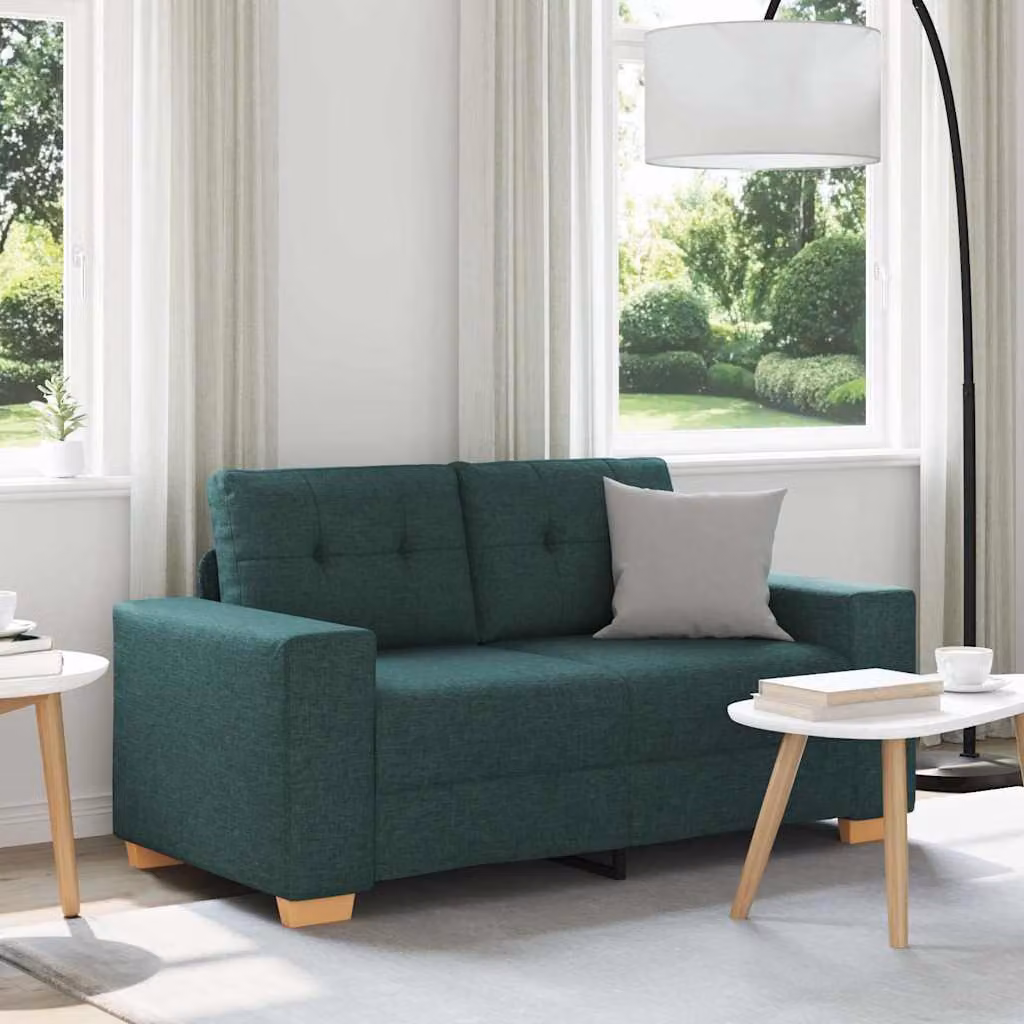 Divanetto vidaXL Verde Scuro in Tessuto L: 160 cm, P: 77 cm, H: 82 cm