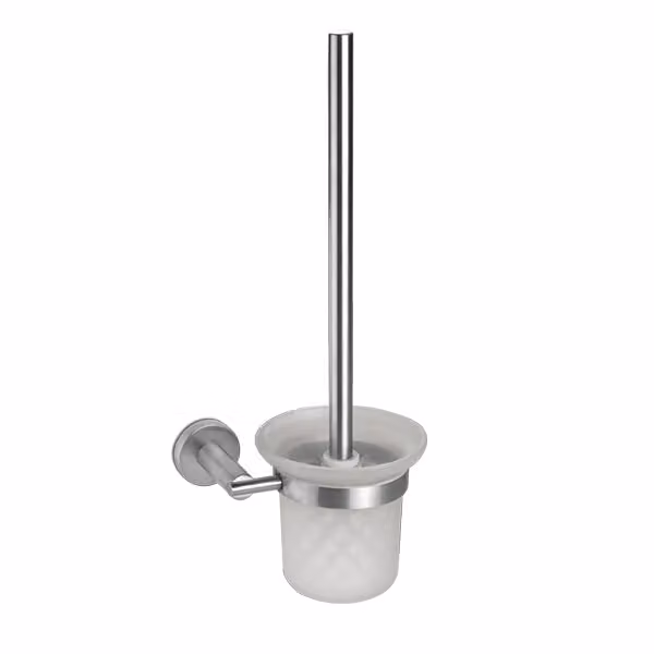 Porta scopino completo a muro acciaio inox Vema TIBER STEEL V17340 Satinato