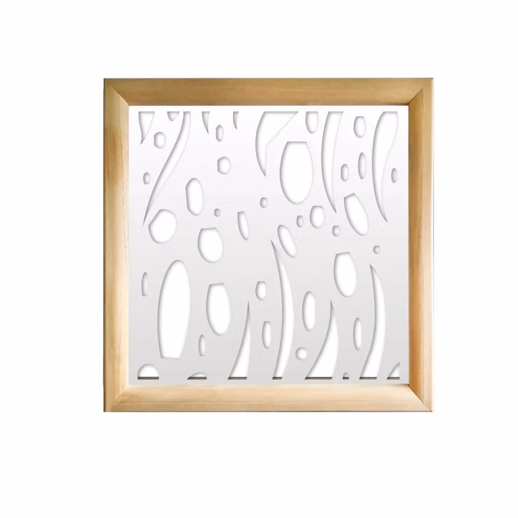 MISTRAL Moduli Decorativi in Legno e PVC, Colore: Bianco, L/P/H: 98 x 98 x 64 cm – 2