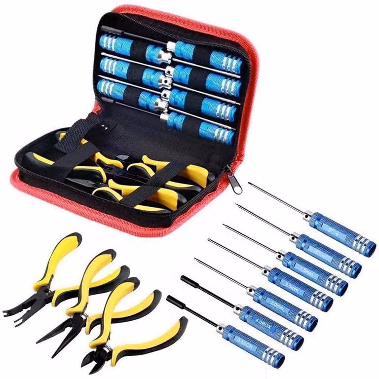 Kit di strumenti per modelli radiocomandati - 10 in 1 - Utensile multifunzione per riparazioni