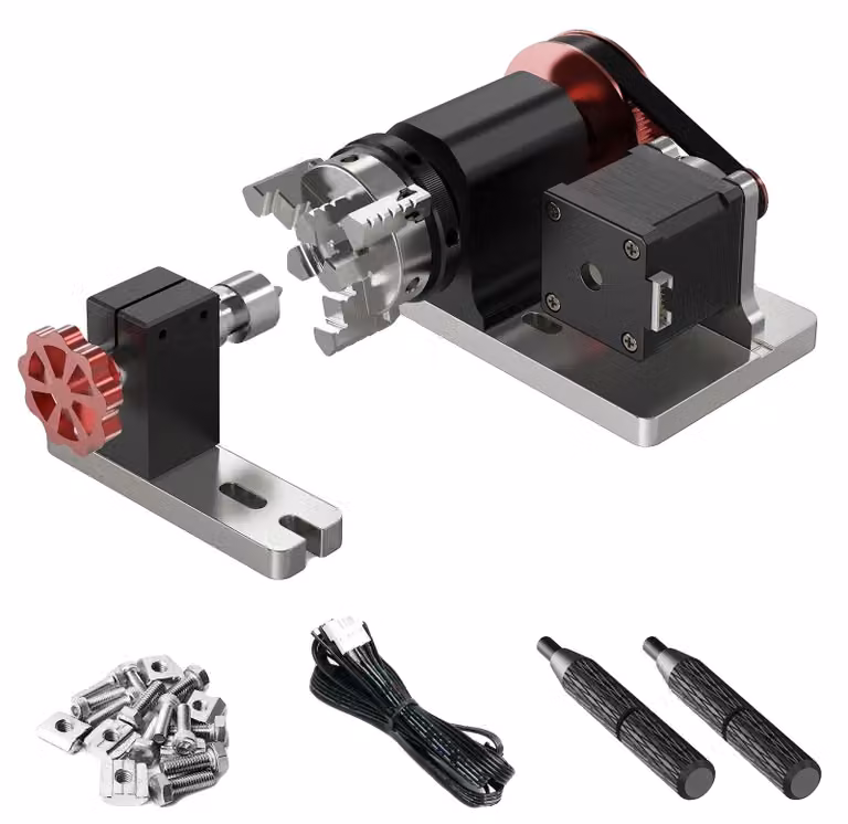 Modulo rotativo CNC, mandrino a tre ganasce, lavorazione di precisione, kit per il quarto asse