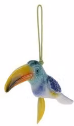 Uccellino decorativo Koopman in ceramica multicolore per appendere