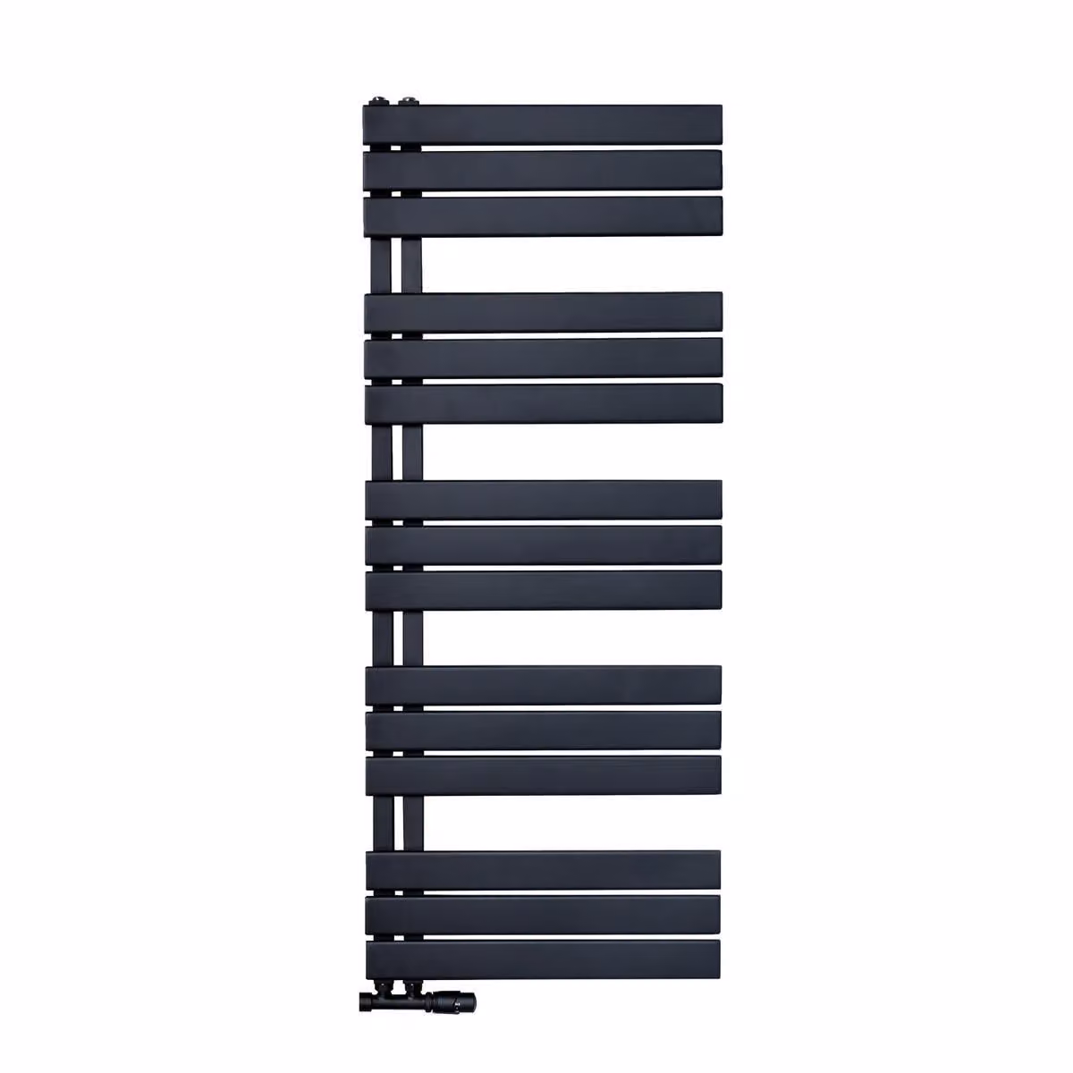 Radiatore per asciugamani/raffreddatore per bagno collegamento a pannello lato sinistro nero 1600x600