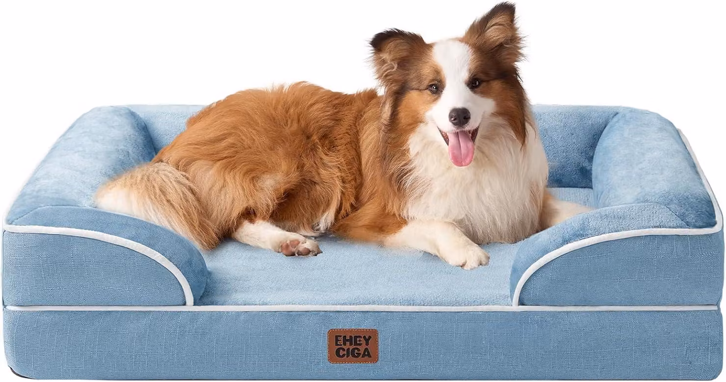 Cuccia ortopedica per cani di grossa taglia, cuccia in memory foam per cani di taglia media, lavabile, divano per cani, impermeabile, antiscivolo