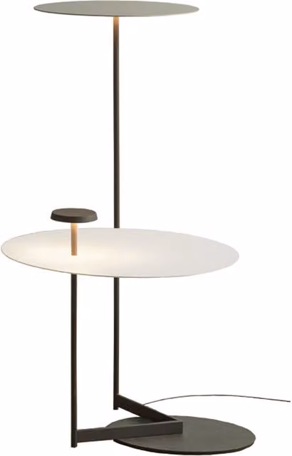 Piantana LED Vibia Flat 5945 in metallo disponibile in bianco o verde