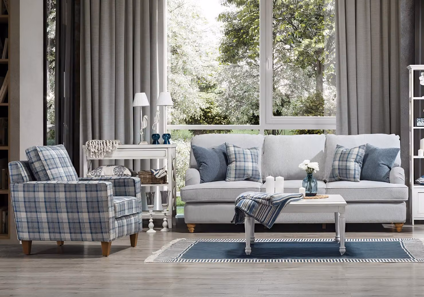 Luxus Wohnzimmer Set Modern Möbel Sofa Dreisitzer Design Sessel