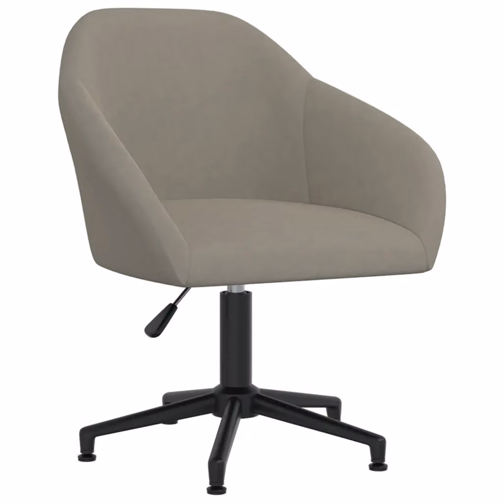 Set di 2 sedie da pranzo girevoli VIDAXL in velluto grigio con base in metallo per soggiorno e cucina – 2