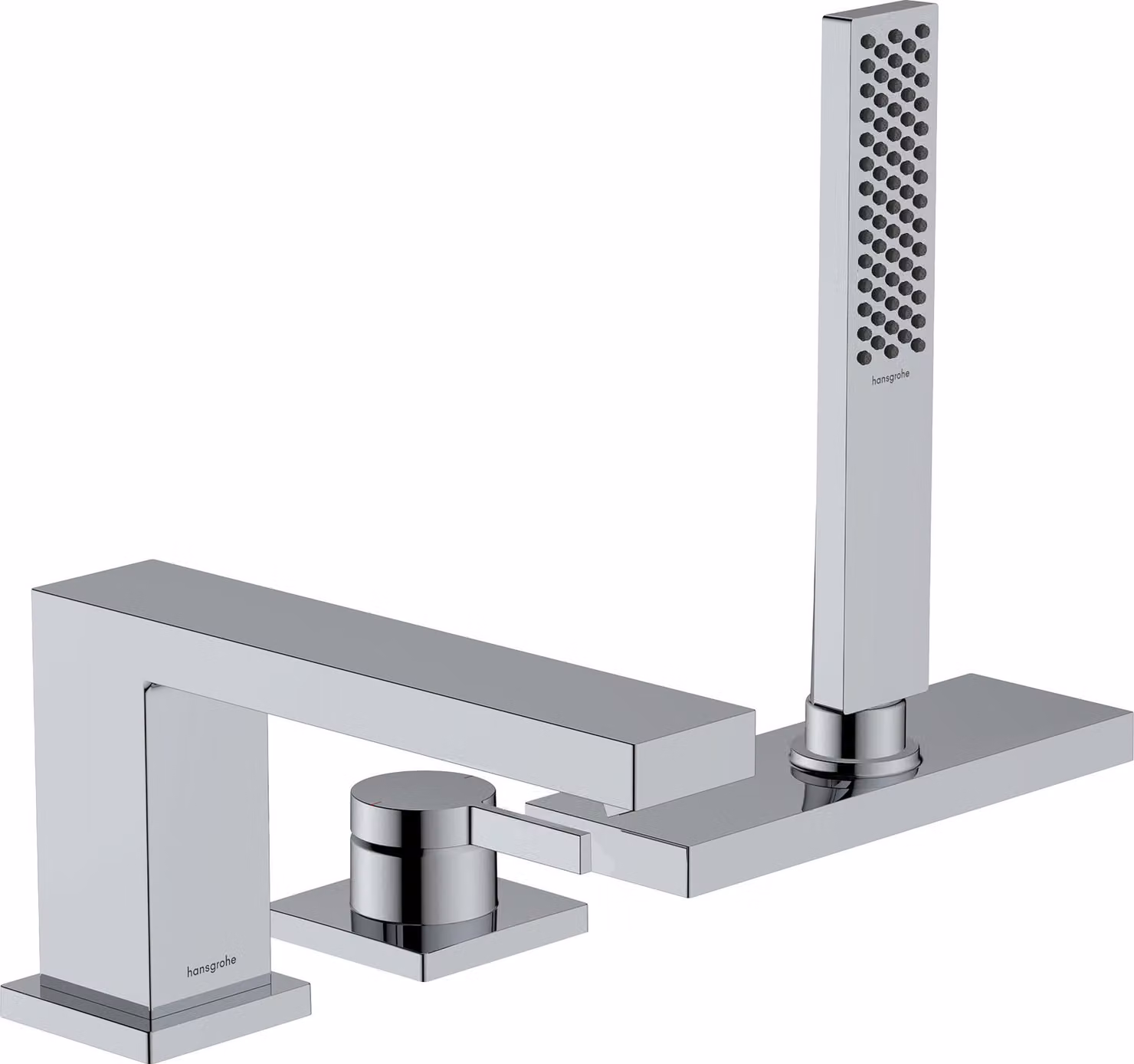 Mitigeur monocommande de baignoire hansgrohe Tecturis E, 3 trous, portée 206 mm, accessoires et sBox inclus, 2 points d'eau, 73443000, 73443000