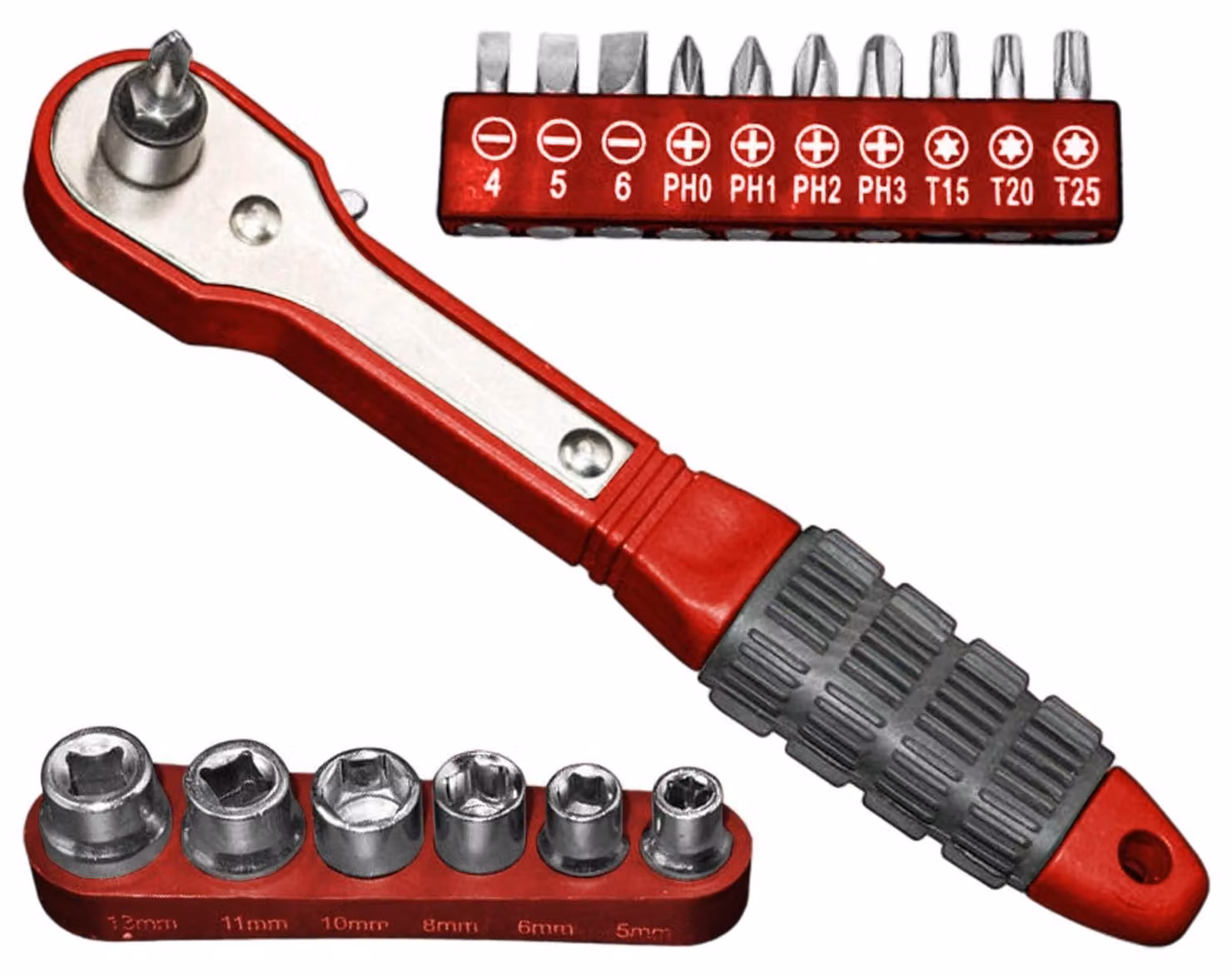 Set di 17 utensili, inclusi chiavi ergonomiche