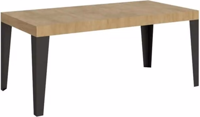 Tavolo allungabile Itamoby Flame Premium colore quercia natura con gambe antracite L: 200-460 cm, P: 90 cm