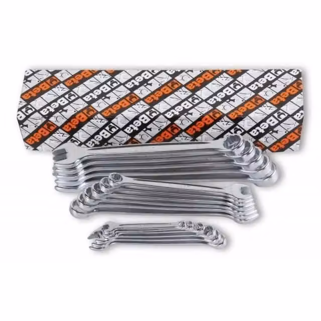 Set di chiavi combinate Beta 17 pezzi in acciaio cromato nero e argento – 2