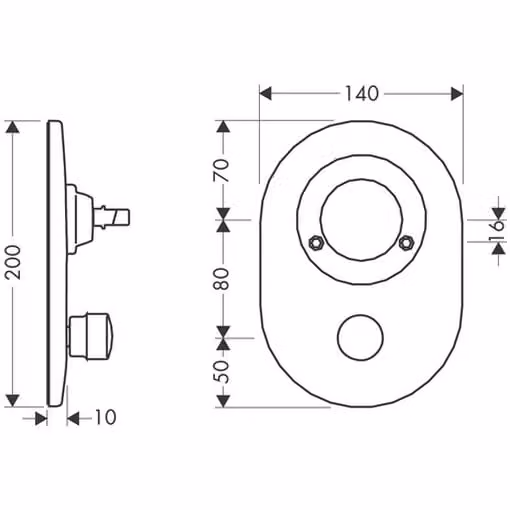 Set di conversione Hansgrohe da sfera a miscelatore da incasso per vasca M3 con dispositivo antiriflusso