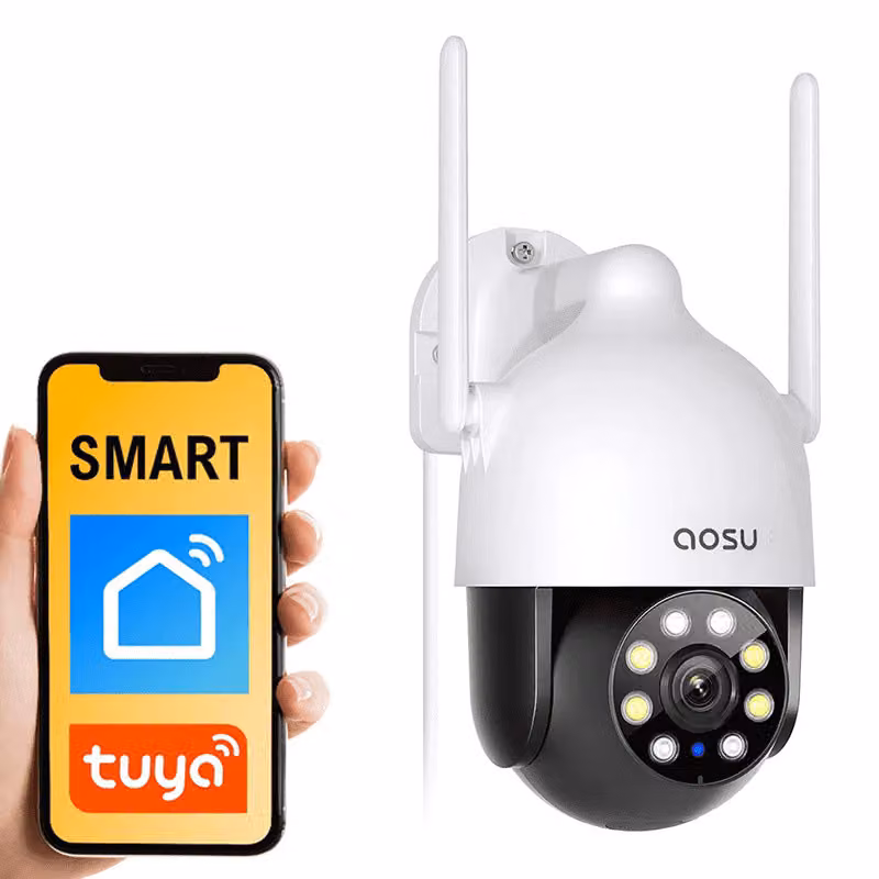 Telecamera da esterno Tuya Aosu SL-C5L: visione notturna avanzata, tracciamento automatico delle persone