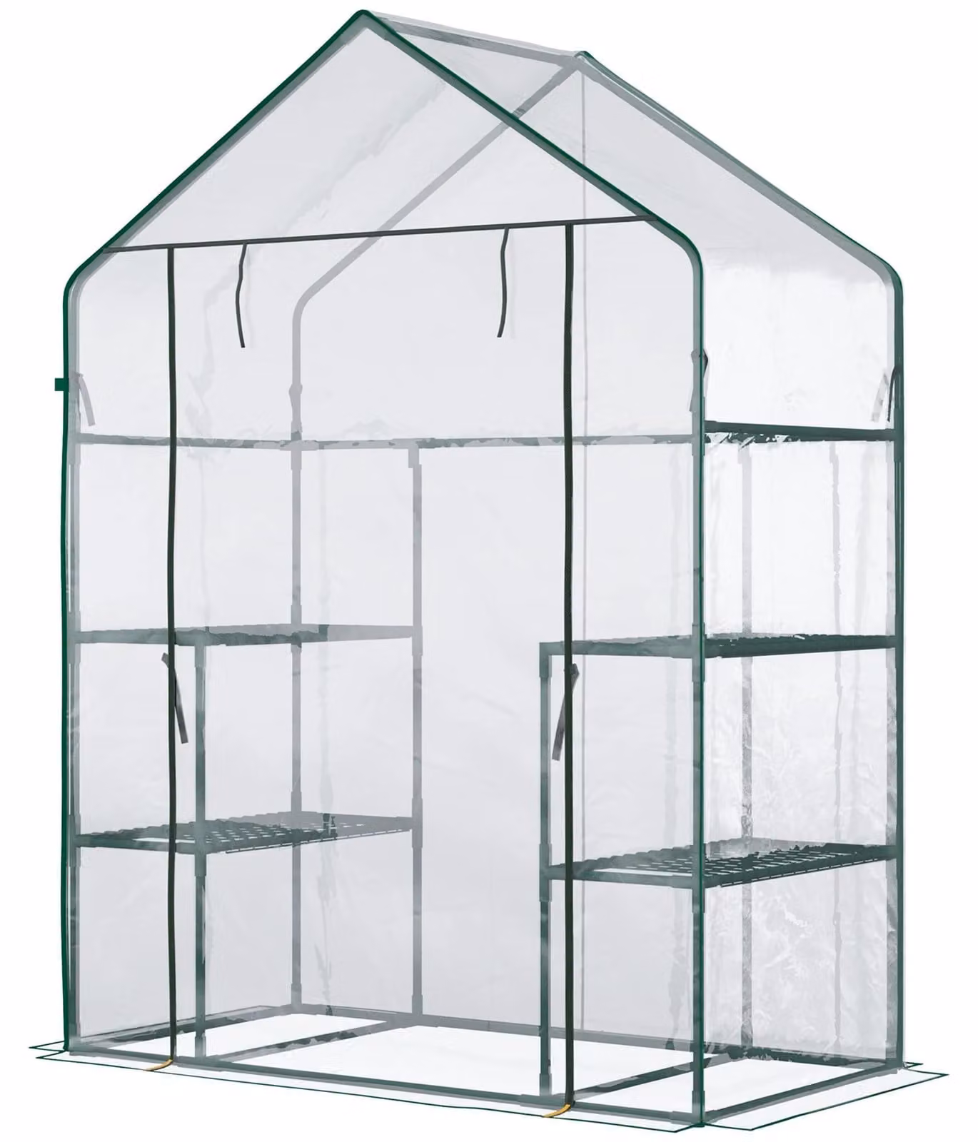 Serra da giardino di grandi dimensioni - Serra pieghevole e isolata - 142 x 73 x 195 cm - Adatta per interni ed esterni - Protegge le piante dal freddo - Serra in film plastico