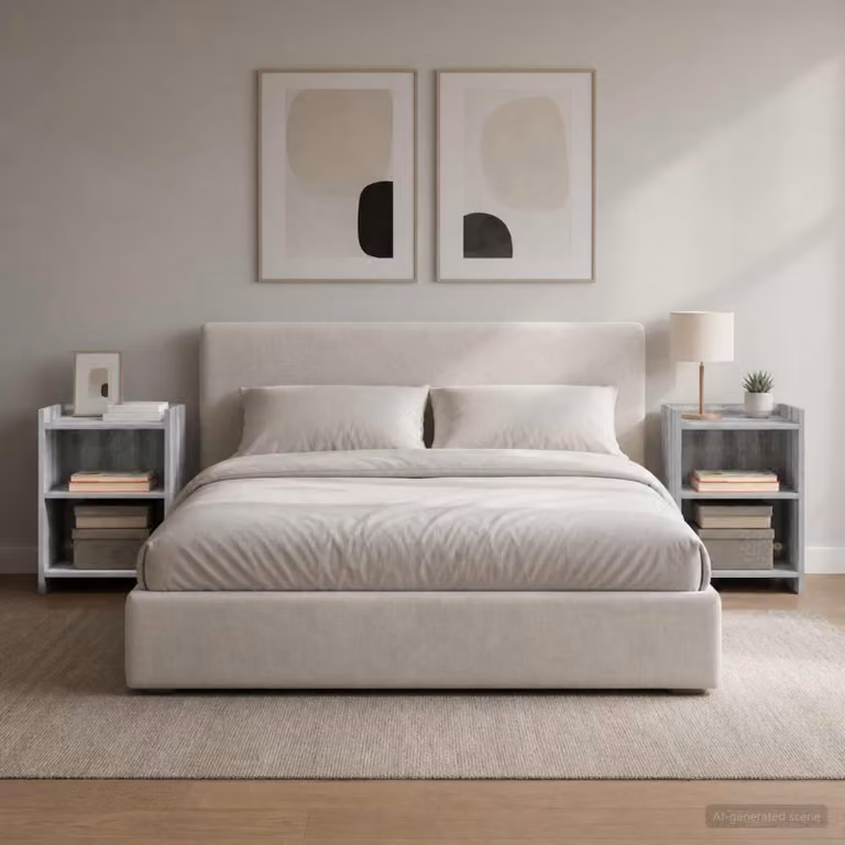 Set di 2 comodini moderni vidaXL in finitura Sonoma grigio L 40 cm x P 30 cm x H 60 cm