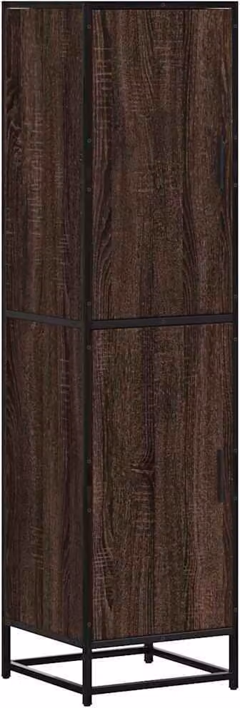 Credenza Rovere Marrone 35,5x35x139cm Legno Multistrato Metallo