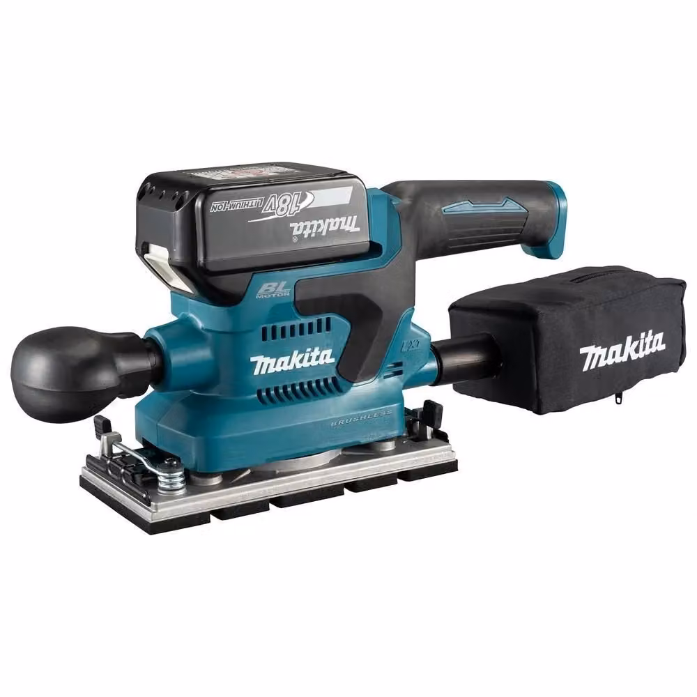 Makita DBO382Z Levigatrice Orbitale a Batteria 18V Li-Ion Brushless Nero Turchese – 2