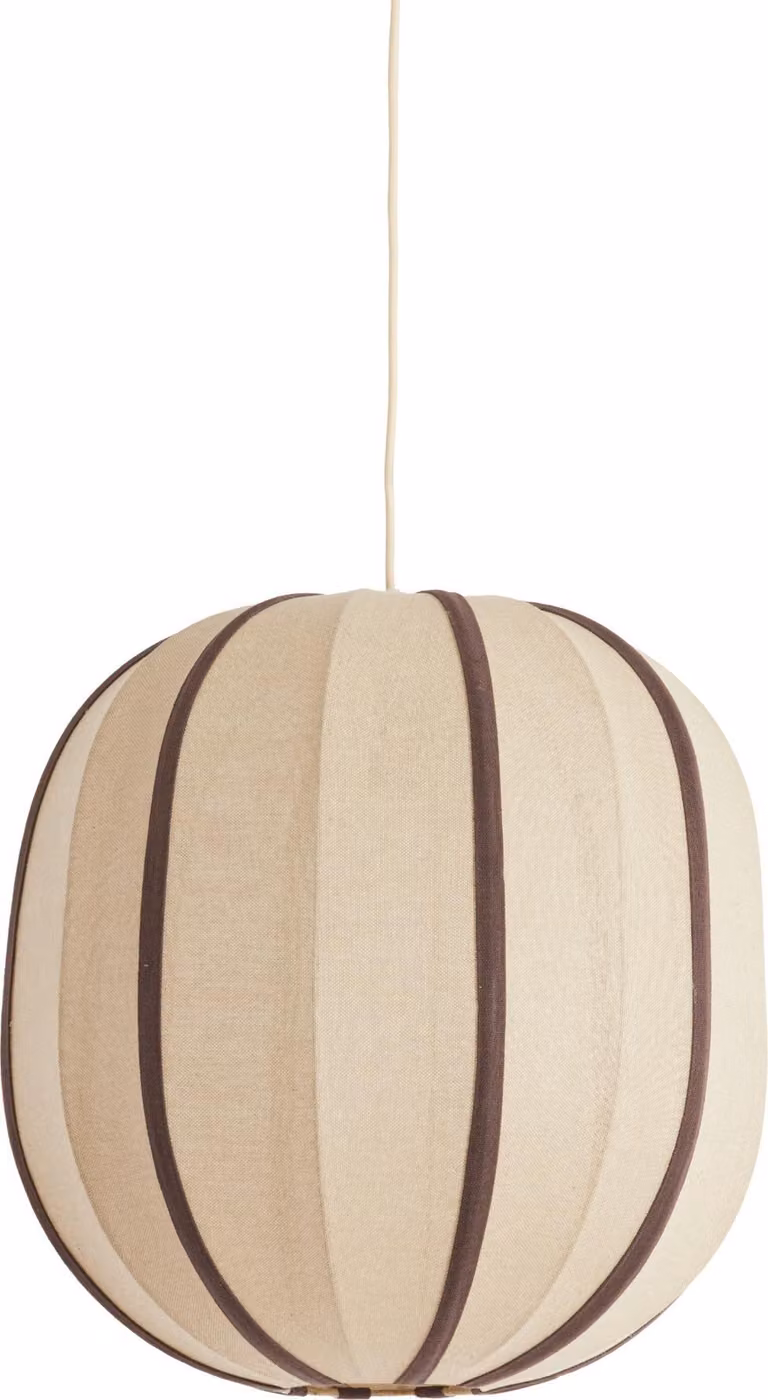 Lampada a sospensione - naturale - Esmiria - tessile - Ø 51cm - E27 - 2995384 - Light & Living
