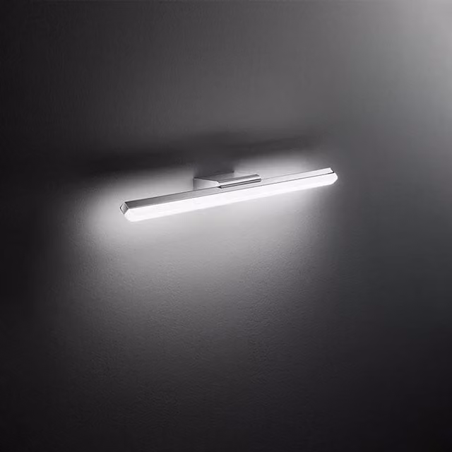 Applique Contemporanea Bold Metallo Cromo Acrilico Led 20W 4000K