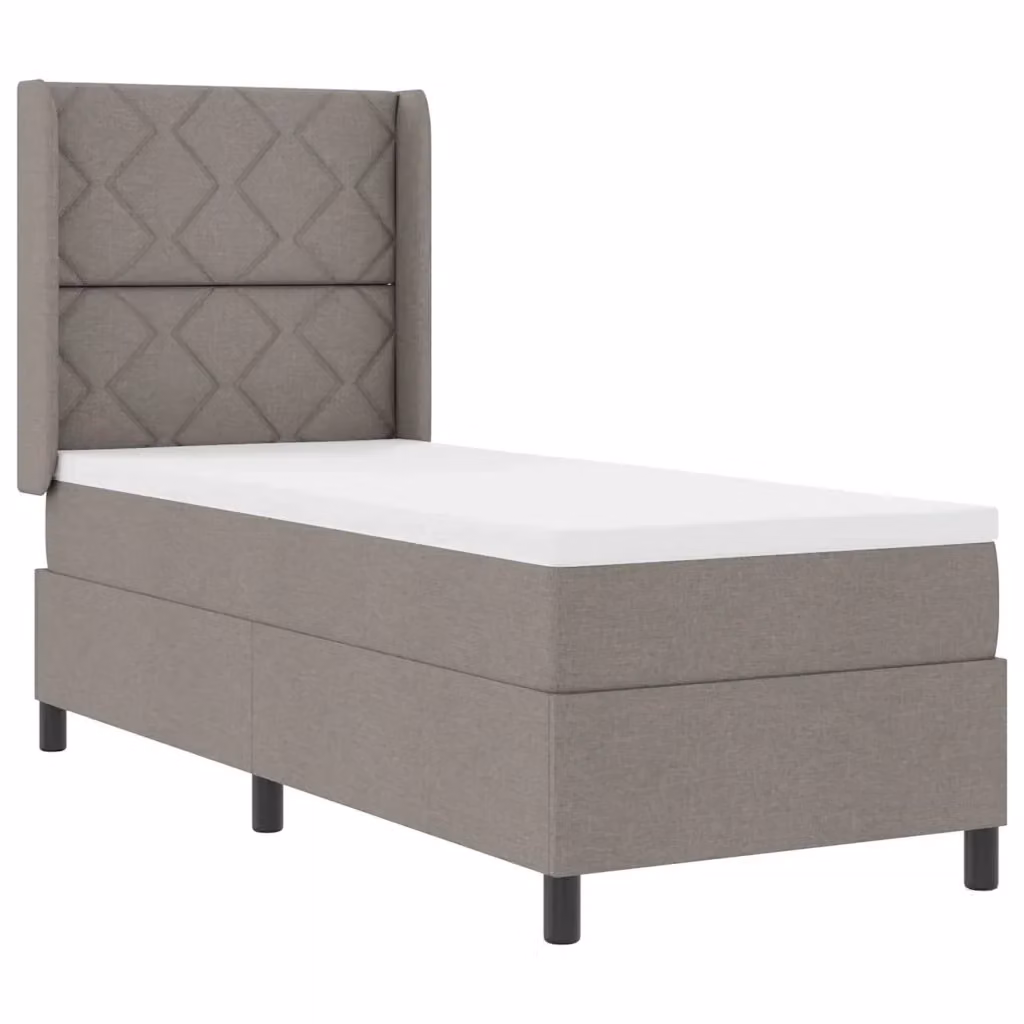 vidaXL Letto a Molle con Illuminazione LED Sotto il Letto e Materasso Talpa in Tessuto, L/P: 80 x 200 cm – 2