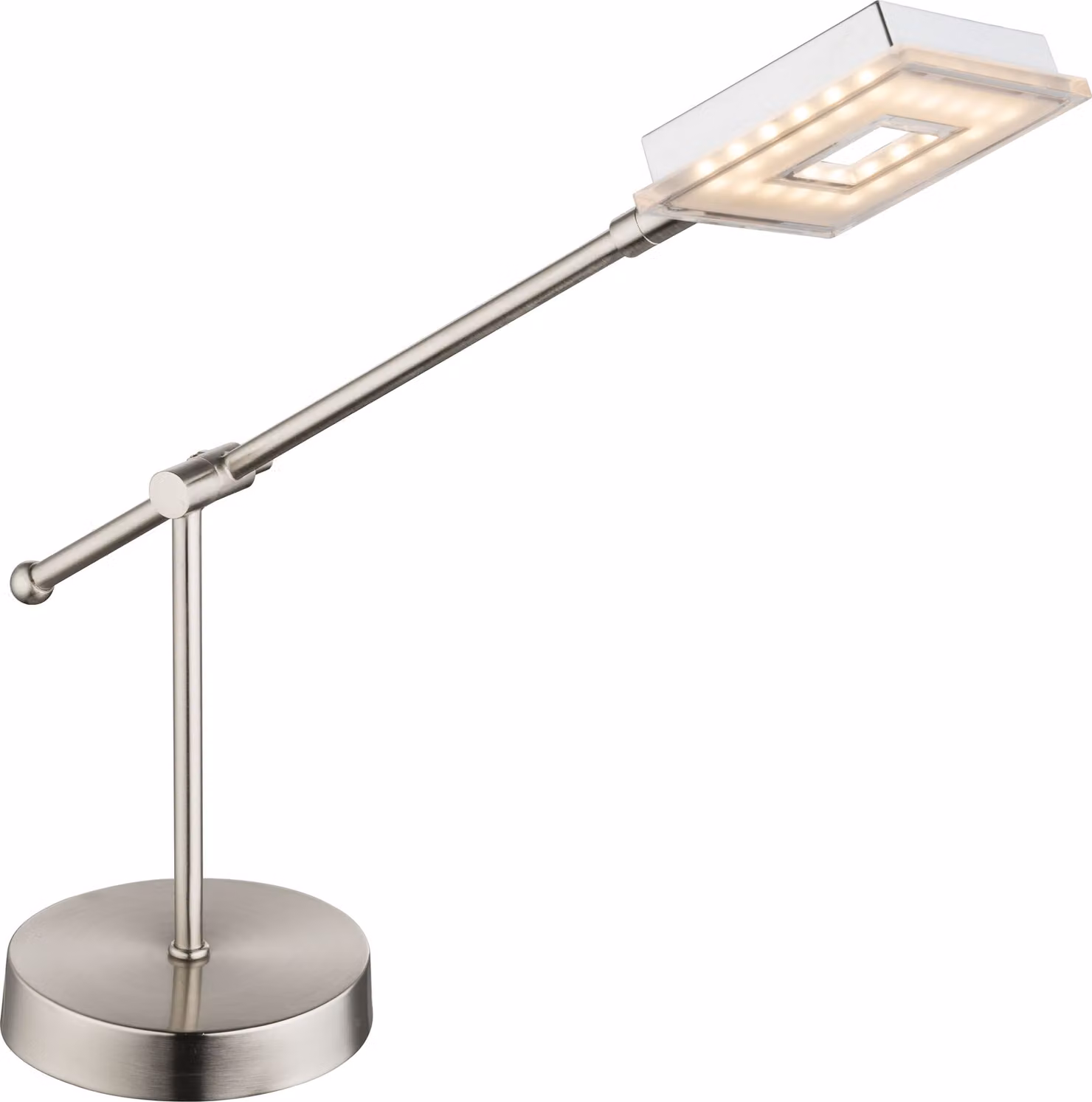 Lampada da tavolo Globo Kerstin, finitura cromata e nichel opaco, 1 LED; codice prodotto: 56138-1T