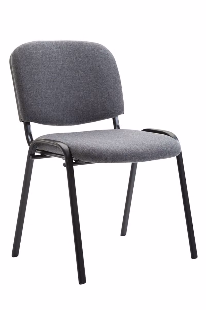 Sedia visitatore Ken tessuto grigio