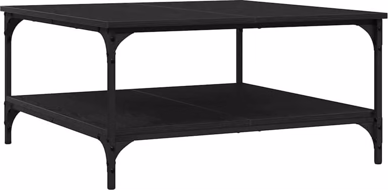 Tavolino da salotto Rovere nero 80 x 80 x 40 cm