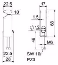 OBO Bettermann Vertr morsetto 8-12mm BS-H3-M-12 FT (1186004)