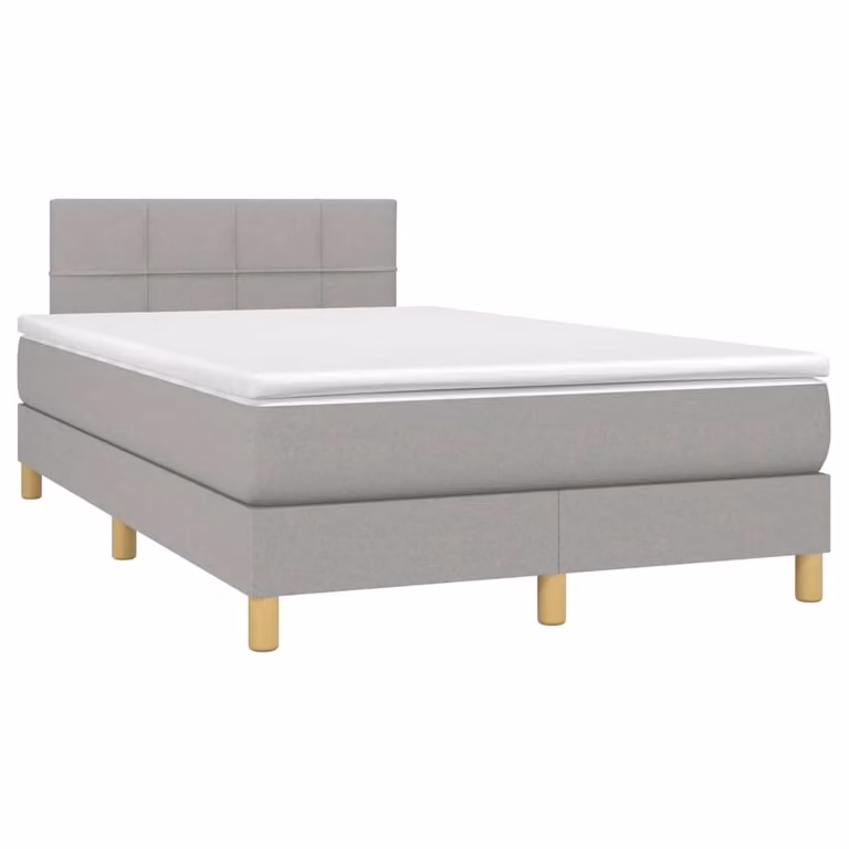 Maison Exclusive - Giroletto a Molle con Materasso Grigio Chiaro 120x190cm Tessuto