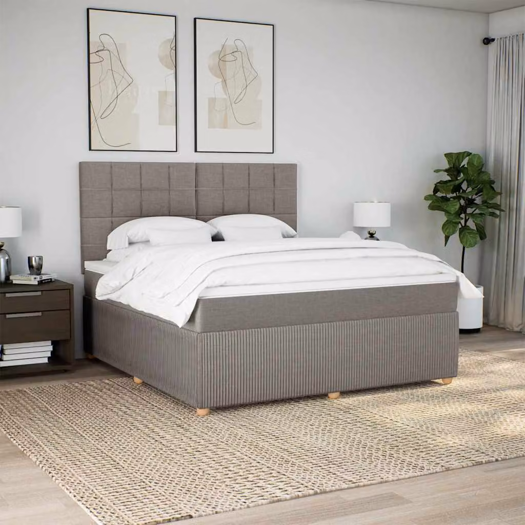 vidaXL Letto Ibrido con Materasso in Tessuto, L/P: 180 x 200 cm