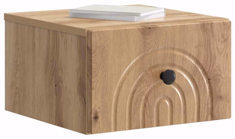 Mobiletto da notte a muro Rovere Artigianale 33 x 34,5 x 20 cm