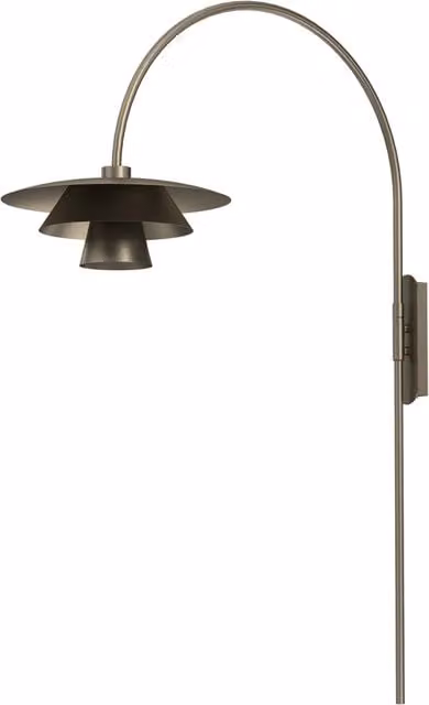 Applique Plato Luminex in metallo color bronzo titanio con attacco E27