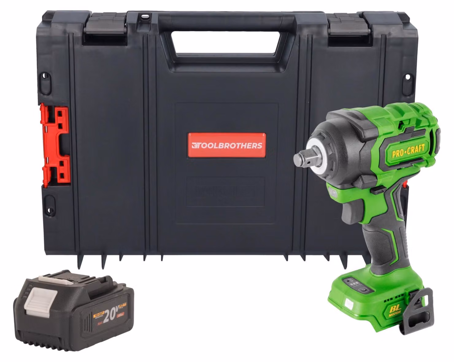 Avvitatore a percussione a batteria Procraft PWA18bb 20 V 550 Nm 1/2" Brushless Solo - senza batteria, senza caricabatteria